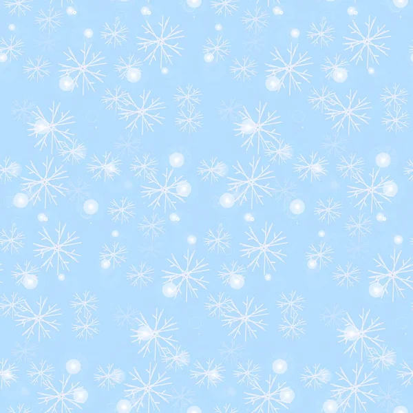 Nahtlose Frostige Muster Schneeflocken Uns Glas Illustration Dekorative Muster Hintergrund — Stockfoto