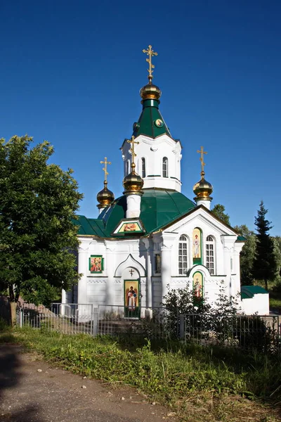 Temple Name Icon Blessed Virgin Affection Borovichi Novgorod Oblast Russia — Stock Photo, Image