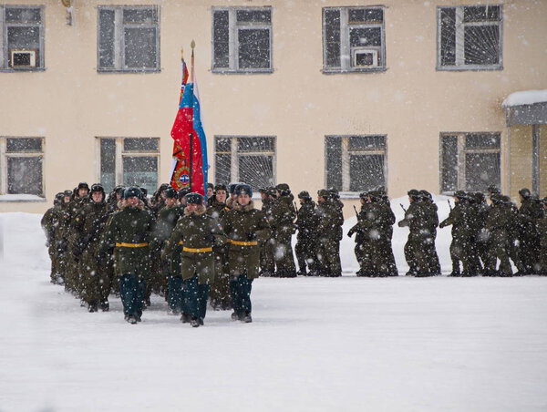 Military oath in the Russian Armed forces, winter 2019