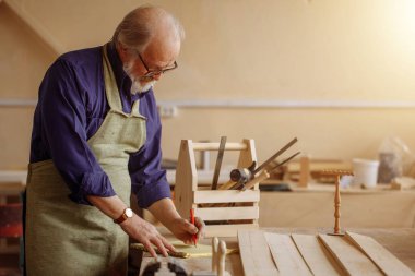 atış eski dolgu günlüğündeki Usta portre yan görünüm