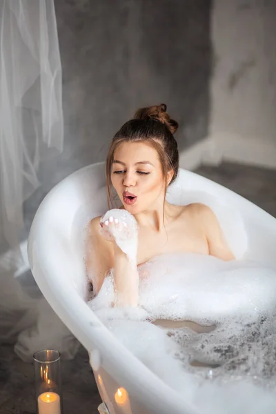 Young woman take a bath. Stock Photo by ©Venera33 151002218