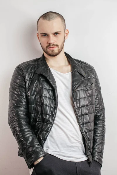 Trendiges Look Konzept Flippige Modische Jacke Für Harte Jungs Nahaufnahme — Stockfoto