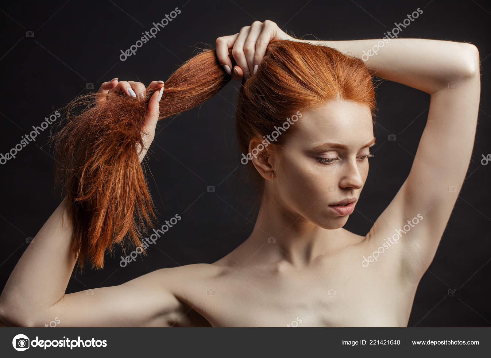 Slim young sex appealing girl with long gorgeous red hair on bla Stock Photo by ©ufabizphoto 221421648 Slim young sex appealing girl with long gorgeous red hair on bla Stock Photo by ©ufabizphoto 221421648