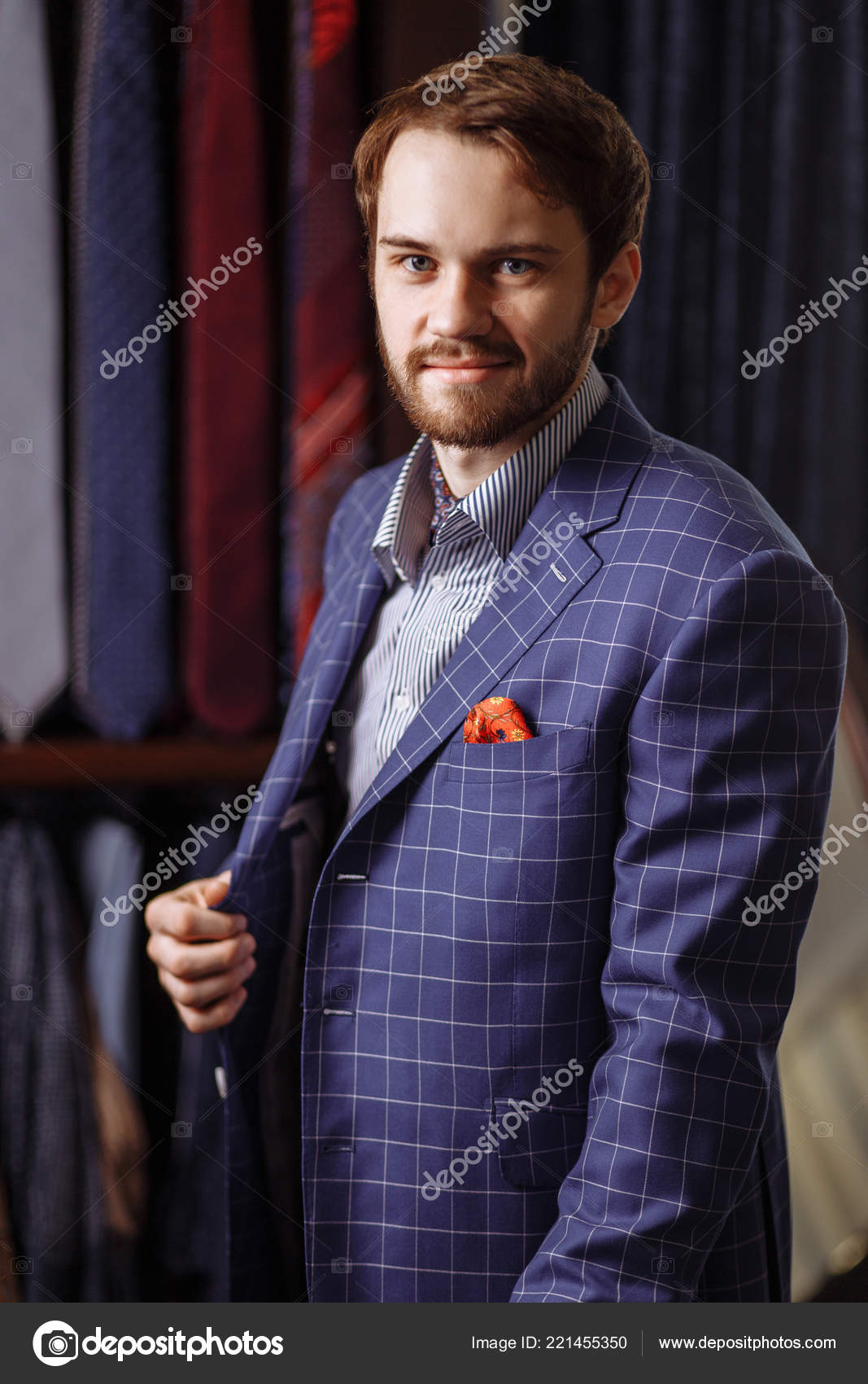 Male Model In A Suit Posing In A Restaurant. Stock Photo, Picture and  Royalty Free Image. Image 75830893.