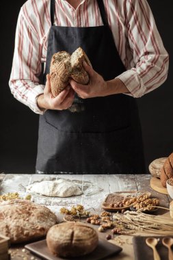 Taze kırma Şef hamur mayası ekmek