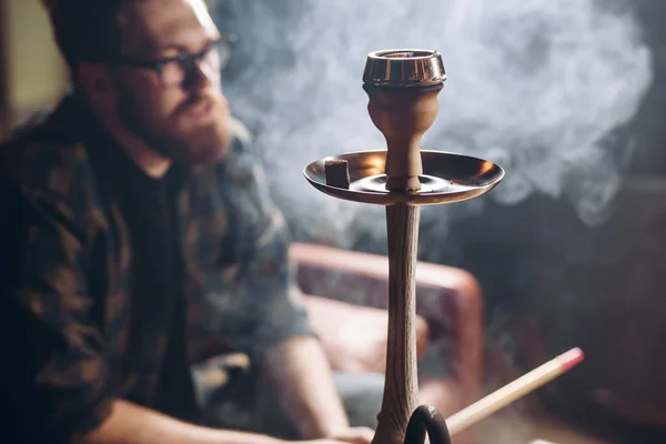 Concéntrate en la cachimba. primer plano tiro — Foto de Stock