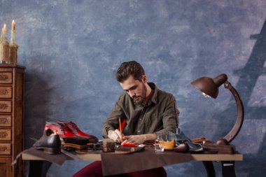 Aksiyon, kunduracı bir tasarım, fotoğraf yakından geliştirmek için Blueprint