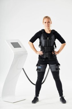 neşeli fit kız fitness eğitimi için hazır