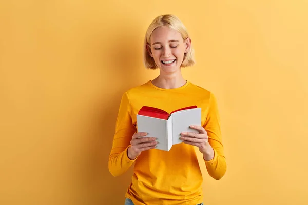 attractive positive girl laughing at funny story