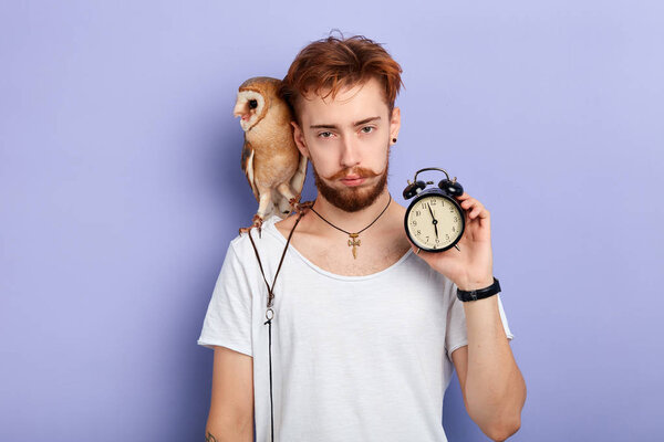 serious sleepy guy wants to sleep