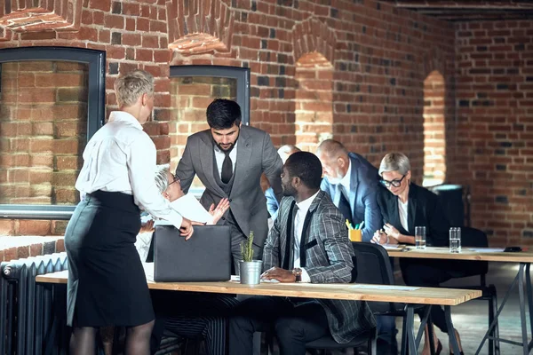 Businessmen work together in office — Stock Photo, Image