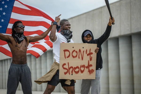 Vidas negras importan protesta en las calles — Foto de Stock