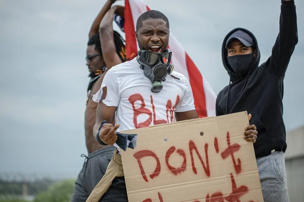 Negros cansados de guardar silencio, quieren justicia en EE.UU. — Foto de Stock