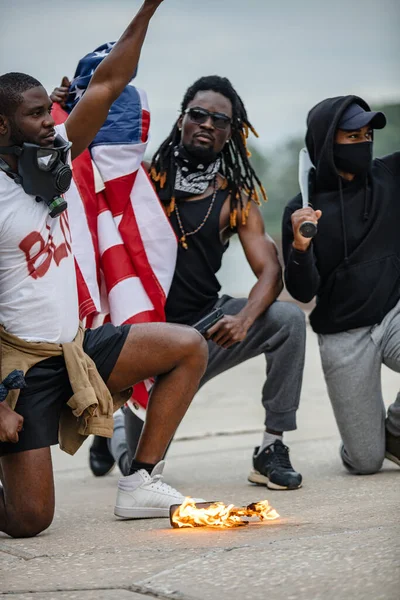 Negros cansados de guardar silencio, quieren justicia en EE.UU. —  Fotos de Stock