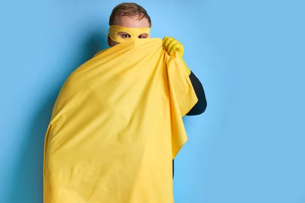 Portrait of mysterious superhero man — Stock Photo, Image