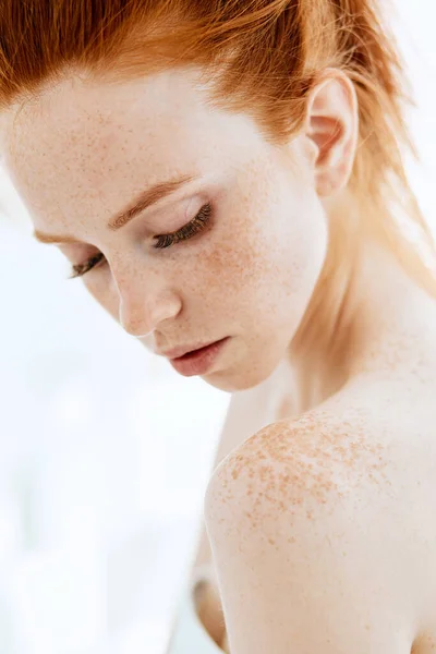 Woman with Clean Fresh Skin, Facial treatment . Cosmetology , beauty and Spa. — Stock Photo, Image