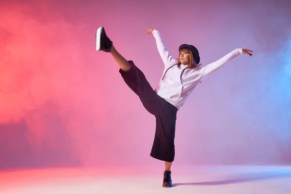 Young girl dancing in dance