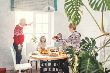 Yetenekli kadın akrabaları için bir kuş hazırladı.