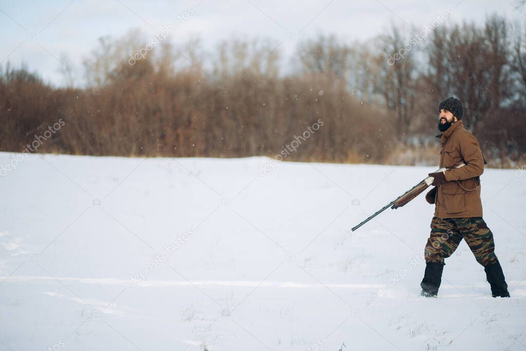 hunting on a fine warm winter day