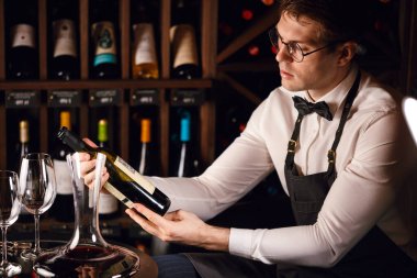 Şarap tadımcısı not defterine şarap menşei ve tadı hakkında bilgi yazmış..