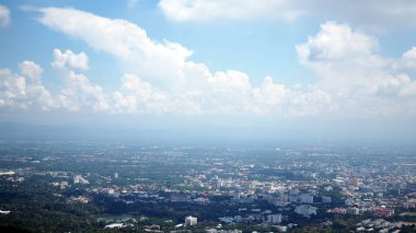 Peyzaj ve kırsal kesimde Chiang Mai, Tayland üstten görünüm.