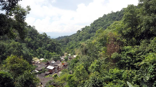 Kleines Dorf Tal Aussichtspunkt Dorf Mae Kampong Provinz Chiang Mai — Stockfoto