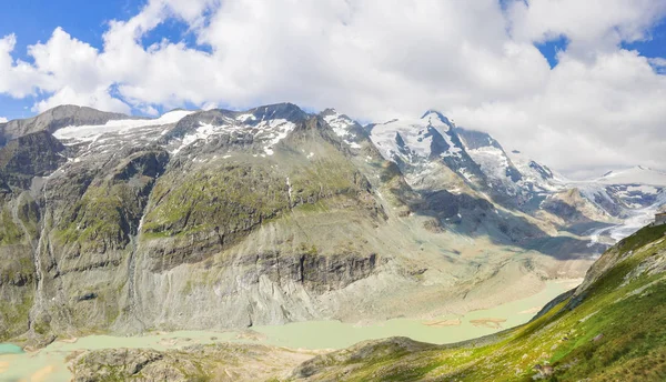 Grossglockner Mountain Group Озером Сандерзее Состоящим Уменьшающейся Талой Воды Девятикилометрового — стоковое фото