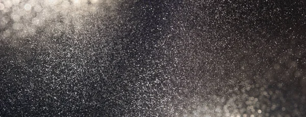 Zilver Glitter Textuur Oppervlakte Achtergrond Met Gelaagde Bokeh Effecten — Stockfoto