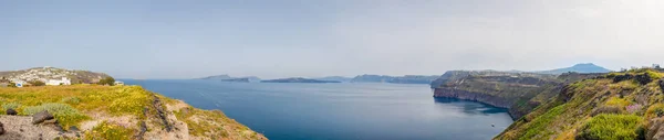 Vue Large Baie Près Ville Akrotiri Côte Intérieure Archipel Volcanique — Photo