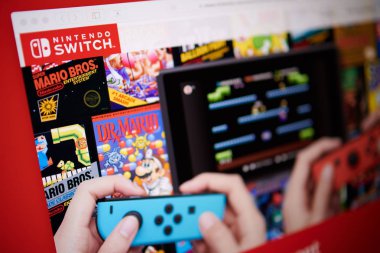 Nintendo Switch retro video oyunları closeup