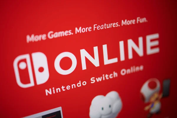 Closeup on Nintendo Switch online service — Stock Photo, Image