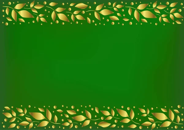 Fondo Verde Estilizado Como Terciopelo Con Rayas Decorativas Alinean Superior — Vector de stock