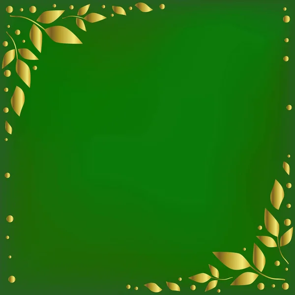 Fondo Verde Estilizado Como Terciopelo Verde Con Bordes Decorativos Con — Vector de stock