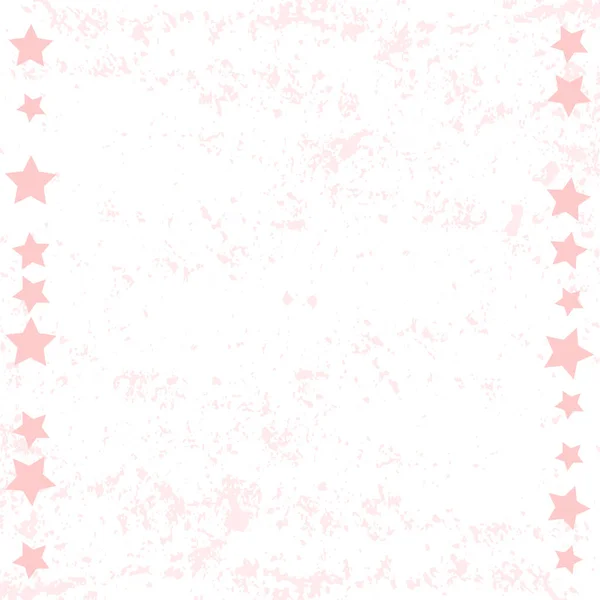 Bílé Pozadí Růžovou Texturou Rámeček Hvězd Pro Dekoraci Plakát Banner — Stockový vektor