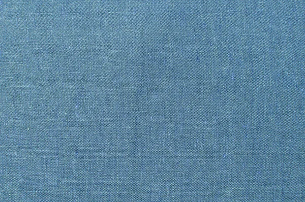 ブルーのリネンの織物繊維の背景としてテクスチャ表面クローズ アップ — ストック写真