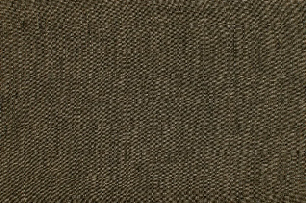 深褐色亚麻织物纹理表面特写作为纺织背景 — 图库照片