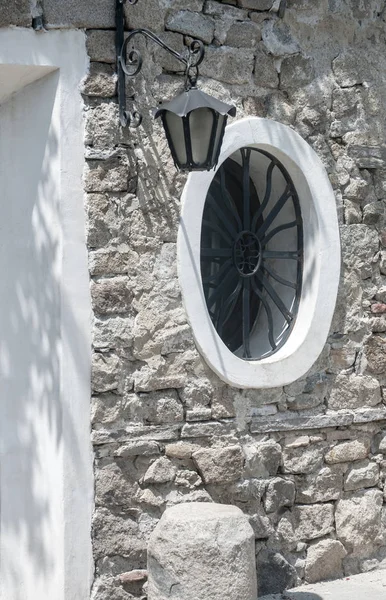 Window Facade Old Stone House Closeup — Stock Photo, Image