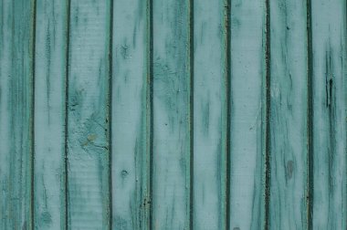 Arka plan olarak eski yıpranmış grunge yeşil boyalı ahşap kurulları duvar closeup