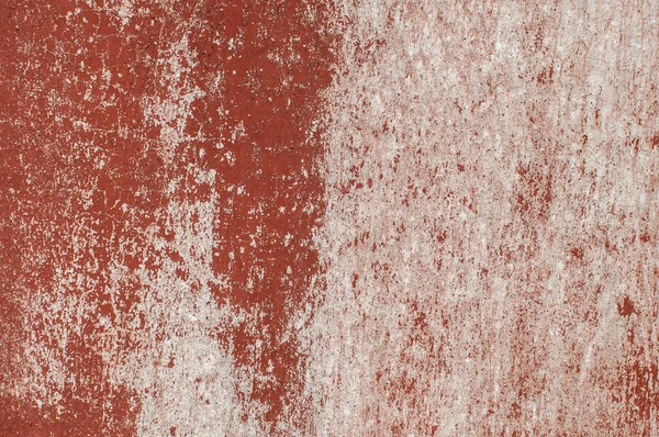 Antiguo Envejecido Rojo Descolorido Pintado Grunge Cemento Pared Primer Plano — Foto de Stock
