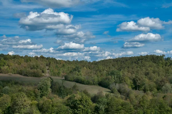 Landschaft Berglandschaft Bei Sonnigem Tag Mit Wolkenlosem Blauen Himmel Als — Stockfoto