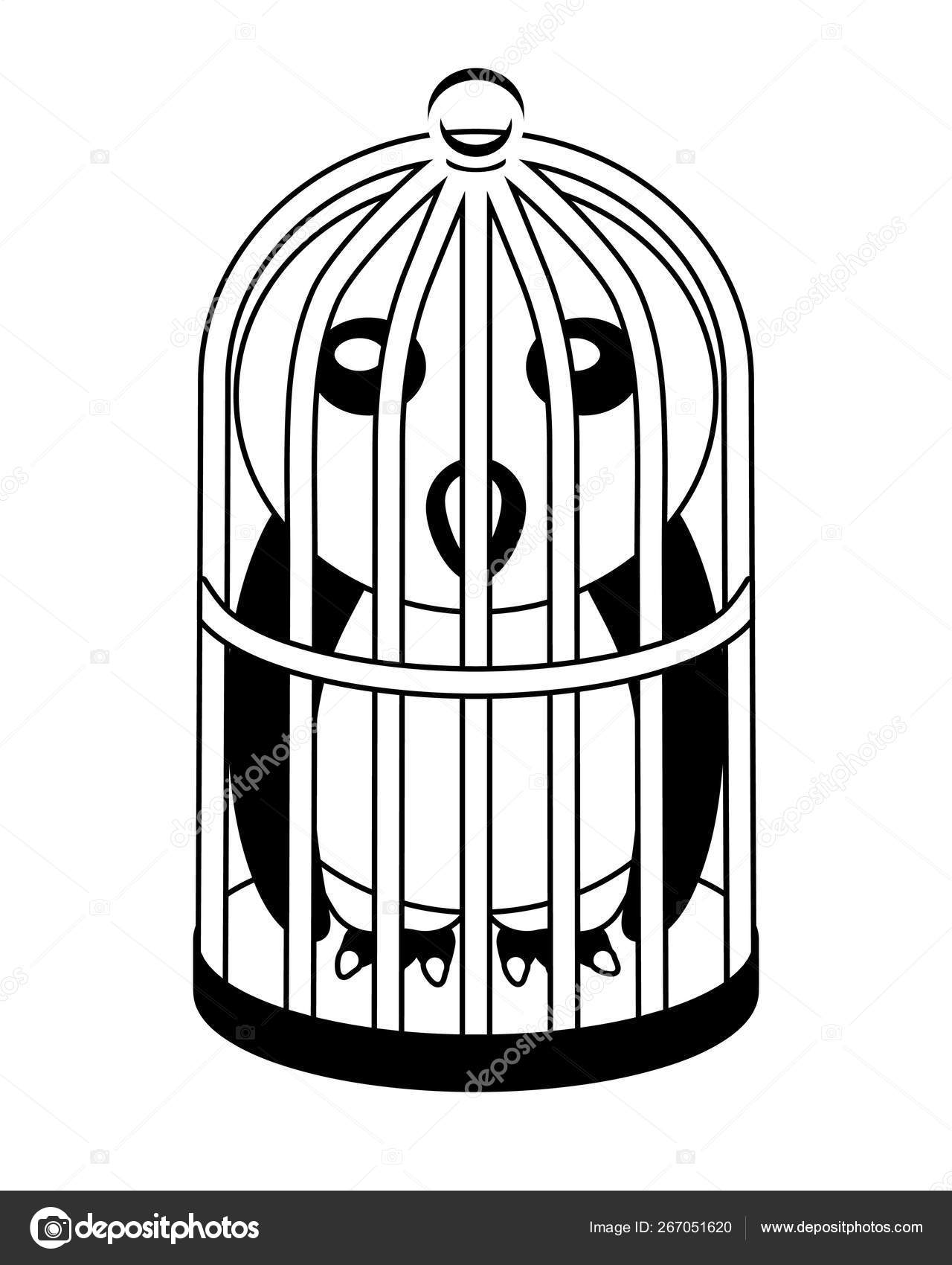 Canary Bird Cage Logo Bird Cage Black White Vector Image By C Zasranets323 Gmail Com Vector Stock