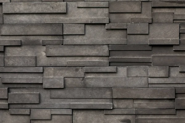 Pattern Decorative Black Slate Stone Wall Surface — Stock Photo, Image