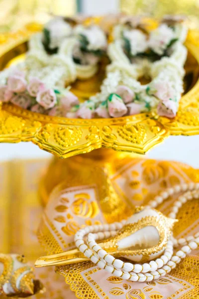 Acessórios Casamento Para Casamento Celemony Tailândia Cerimônia Derramamento Água Benta — Fotografia de Stock