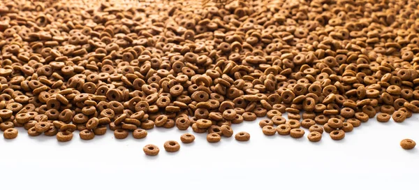 Sušené Psí Žrádlo Top View Brown Grain Pet Food Banner — Stock fotografie