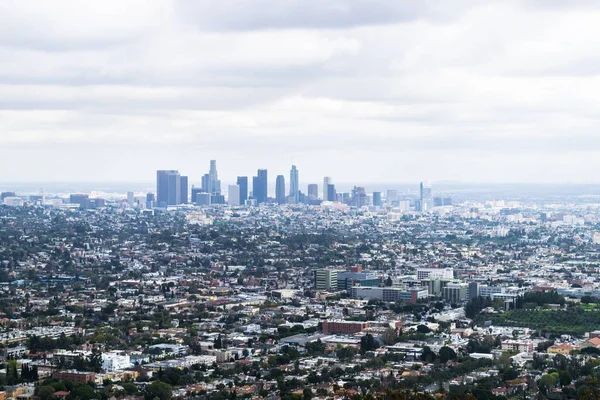 Vue de l'observatoire Griffith sur Los Angeles, États-Unis — Photo