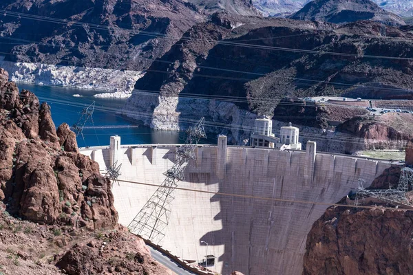 Represa Hoover famosa em Lake Mead, Nevada e Arizona Border, EUA — Fotografia de Stock