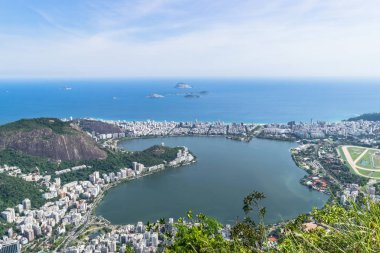 Rio de Janeiro. Brezilya. Corcovado Dağı'ndan şehrin görünümü.