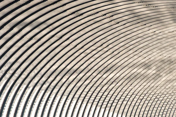 Ronde Lijnen Metalen Corrugation Abstracte Lijnen Van Een Gehard Karakter — Stockfoto