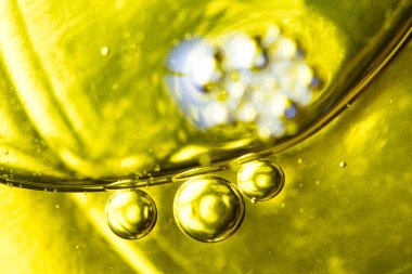 doku petrol su yüzeyi, pürüzsüz kabarcıklar, pürüzsüz sınırları