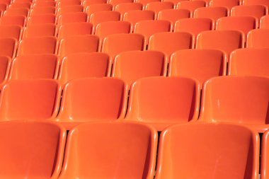Seyirci dışında Oda portakal, satır koltukları için plastik sandalye
